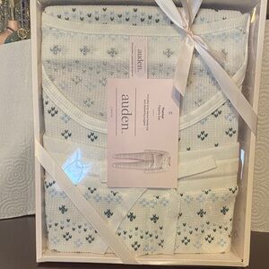 Auden Light Blue and White Pajama Set